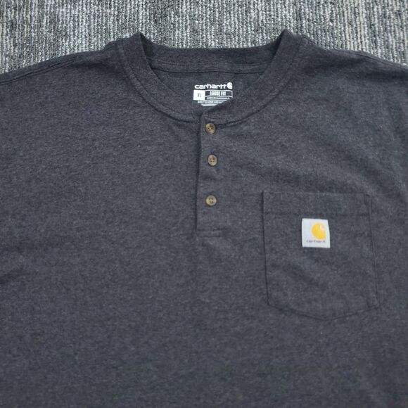 Carhartt Original Fit 3 Button Down Shirt Sleeve Grey Shirt Size XL - Picture 2 of 8